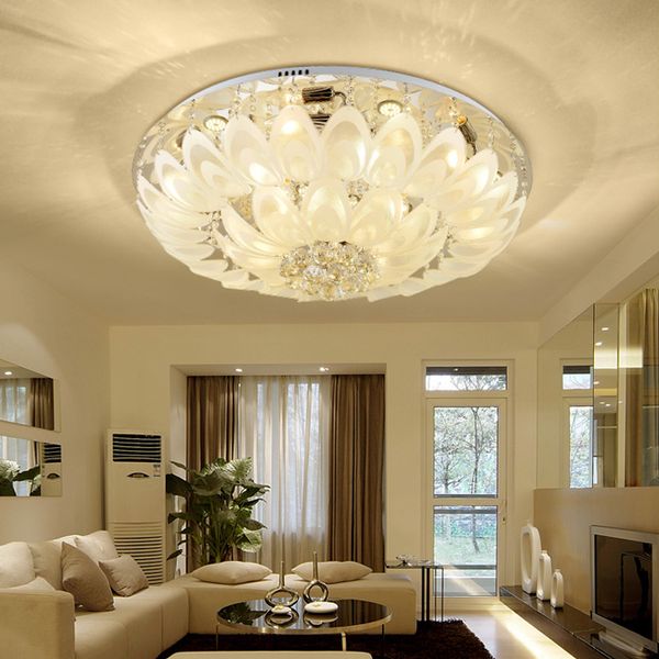 Modern Crystal Round Ceiling Chandelier Lights Luxury Creative New