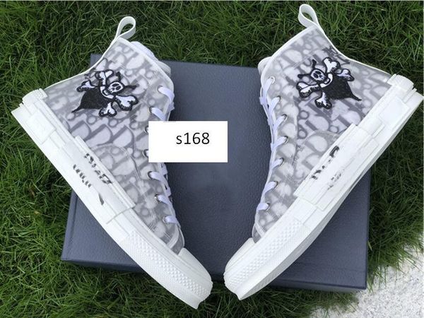 

original box flowers technical canvas b23 high sneakers in oblique mens shoes womens fashion sneakers casual shoes us, Black