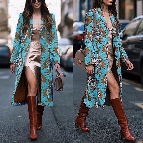 

chaqueta mujer winter coat women print button pockets warm woolen long sleeve long coat abrigos mujer invierno manteau femme, Black