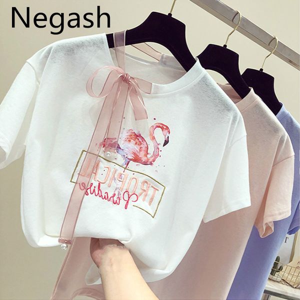 

women short sleeve beading t shirt womens streetwear 2018 summer new fashion brand clothing hip hop t-shirt female blusa, White