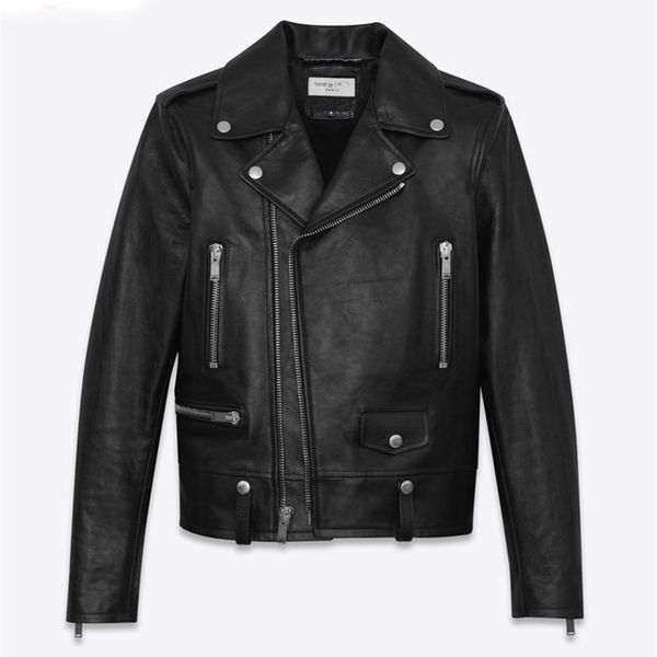 

Дизайнер бренд мода 2020 New Street SLP кожаной куртки мужской осень и зима с длинным рукавом молнии пальто ветровки топ мода