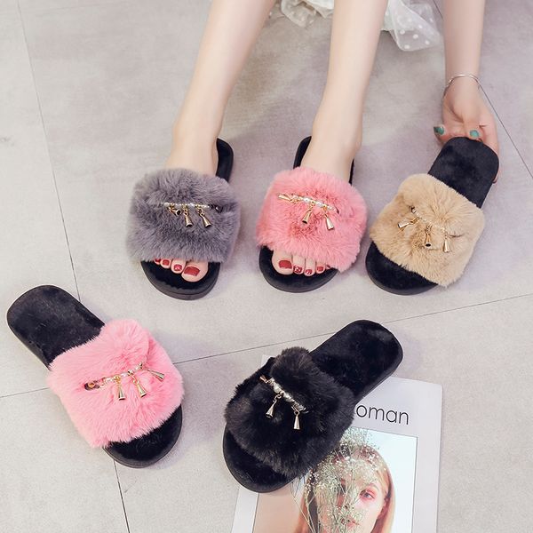 

monerffi home slippers woman soft plush shoes coral velvet warm slipper for women winter indoor cotton slippers 2019 fashion, Black