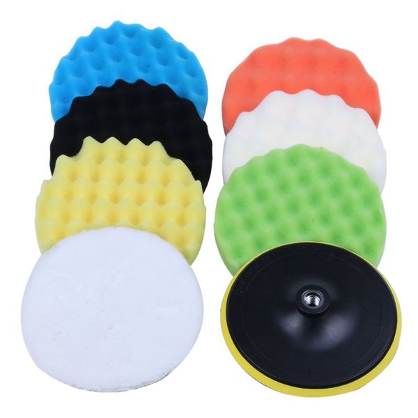 

8 pcs 7 inch sponge polishing waxing buffing pads buffer kit compound car polisher