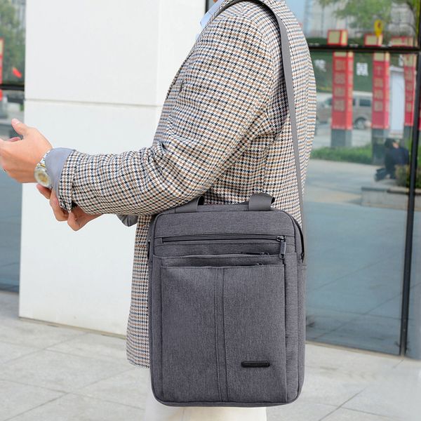 

men's zipper fashion solid business shoulder bag vintage crossbody bag casual outdoor messenger bags bolso de hombre grs