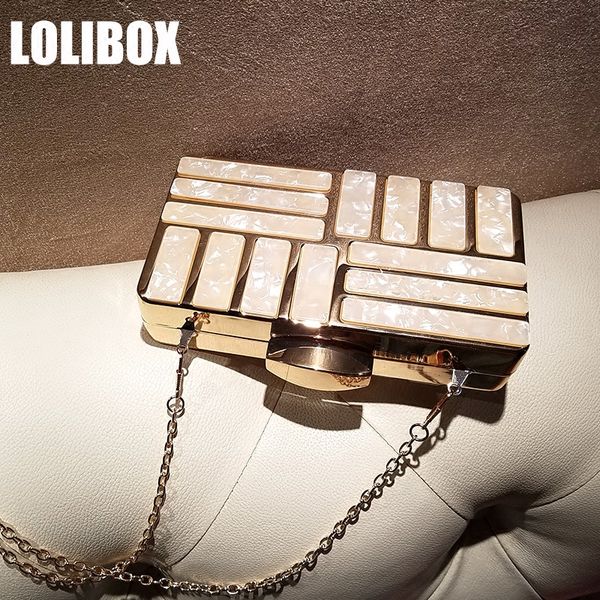 

lolibox women evening clutch bags heavy industry new summer shell acrylic metal day clutches ladies evening party bags purses
