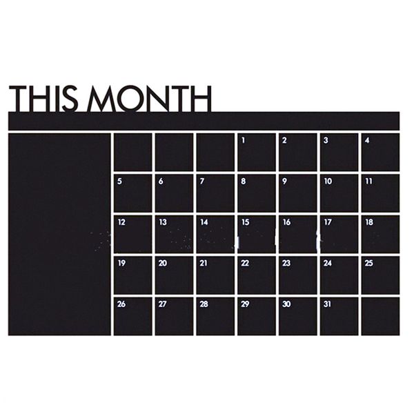 

useful monthly planner chalkboard blackboard removable calendar wall sticker diy