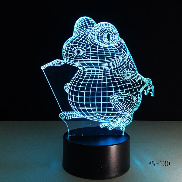 

animal frog seeds 3d cartoon usb lamp bulbasaur led night light visual illusion table holiday kid toy drop shipping aw-130