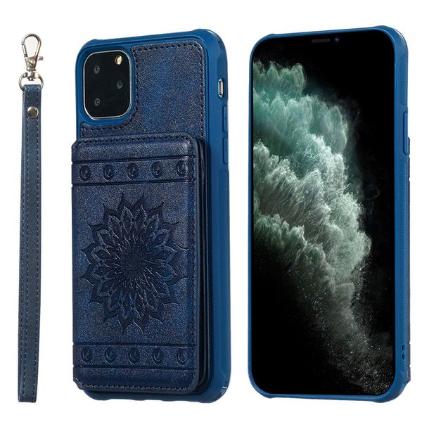 

luxury slim pu leather wallet case for iphone 11/11 pro shockproof card slot kickstand phone back cover for iphone 11 pro max