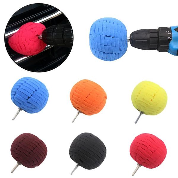 

car wheel hub polish buffing shank polishing sponge polishing machine wheel hubs disk cleaning tool accessories #h