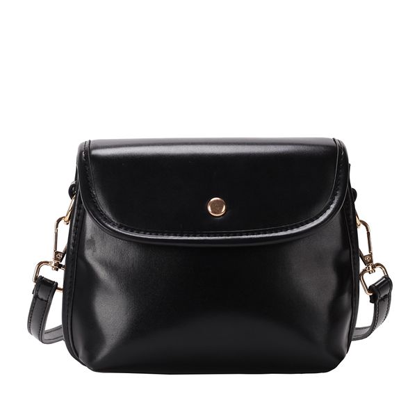 

women 2019 fashion solid color small square bag new leather shoulder messenger bags simple buckle luxury handbags