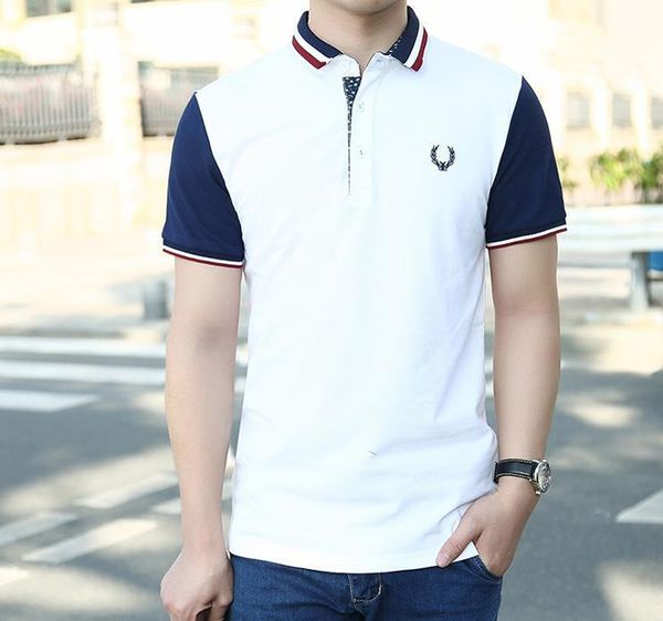 

mens casual рубашки поло summer perry designer turn down воротник тройники hombres polo, White;black