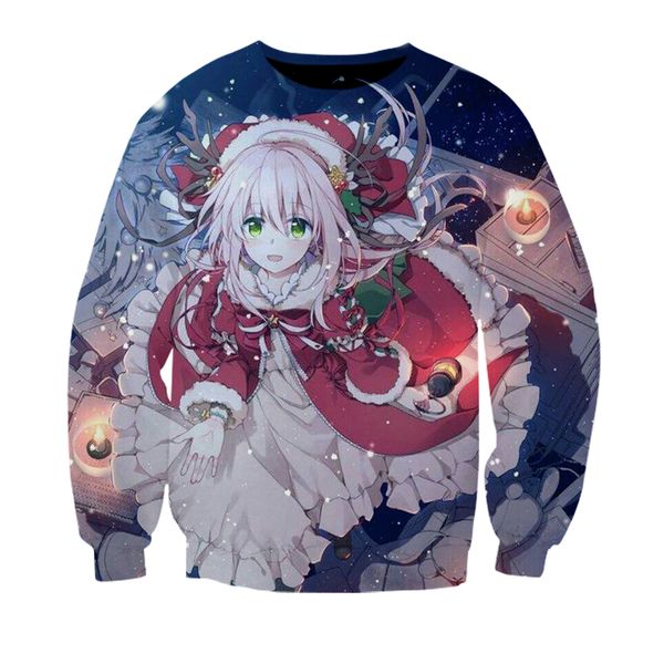 

new 3d print japan style anime men/women sweatshirt hip hop harajuku streetwear loose spring thin round neck sports pullover, Black