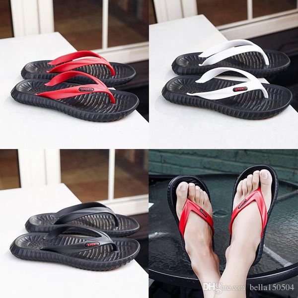 

2019 new designer slippers gear bottoms men's striped sandals casual slip summer casual slippers massage slippers outdoor beach flip-fl, Black