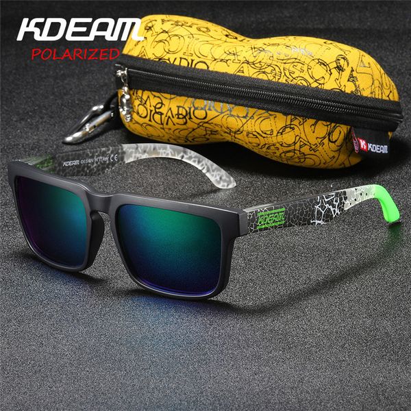 

kdeam polarized summer sunglasses men reflective coating square sun glasses women design mirrored oculos de sol kd901, White;black