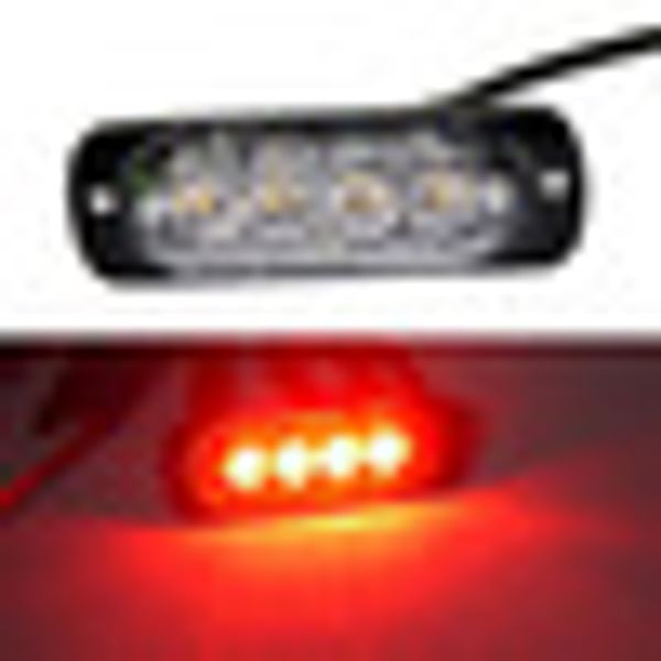 

12-24v led strobe flash light warning hazard emergency beacon car red