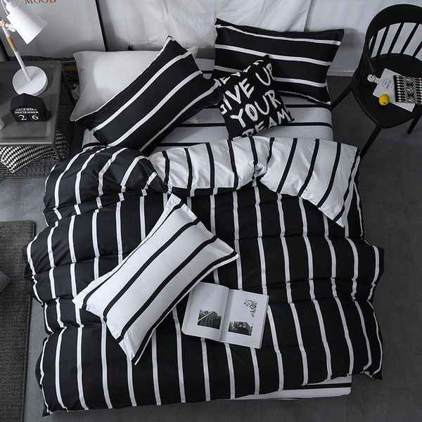 Black And White Checkered King Queen Full Twin Size Bedding Set