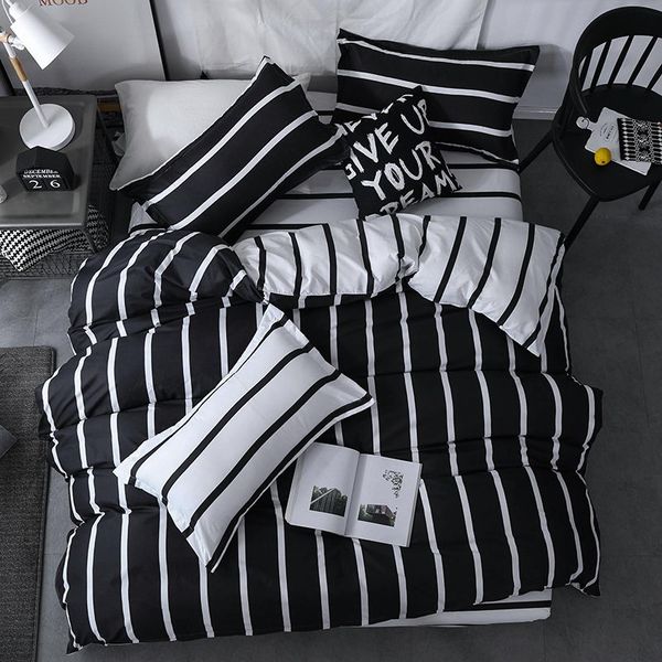 Black And White Checkered King Queen Full Twin Size Bedding Set