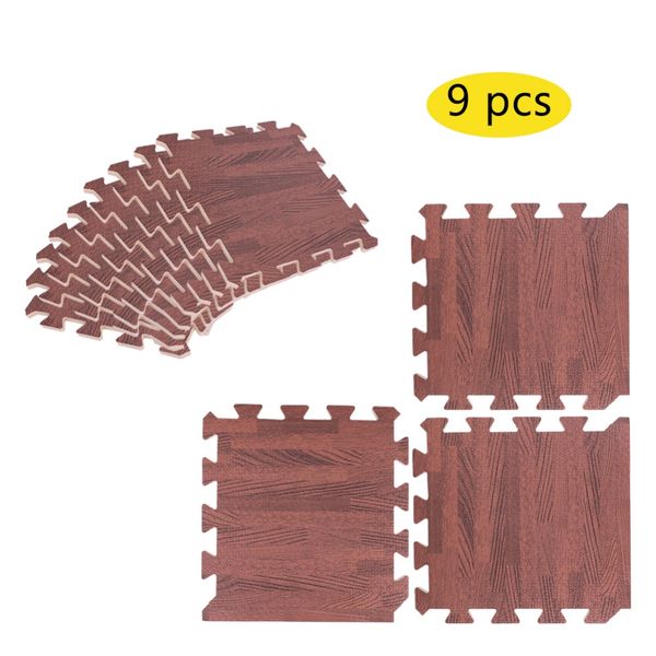 Imitation Wood Soft Foam Floor Mats Gym Exercise Garage Home Kids