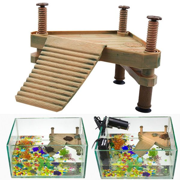 

tortoise pier asypets природных животных баскин платформа док-станция для аквариумных рыб decor tank