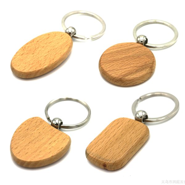 

designer customize cute blank wooden keychains personalized engraved keychain carving diy rectangle square round heart shape ing, Silver