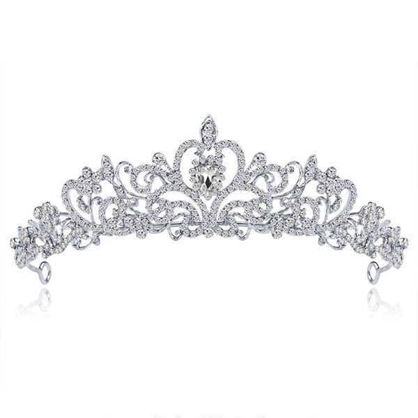 

fashion luxury crystal bridal crown tiaras diadem for women hair accessories da013-a, Golden;white