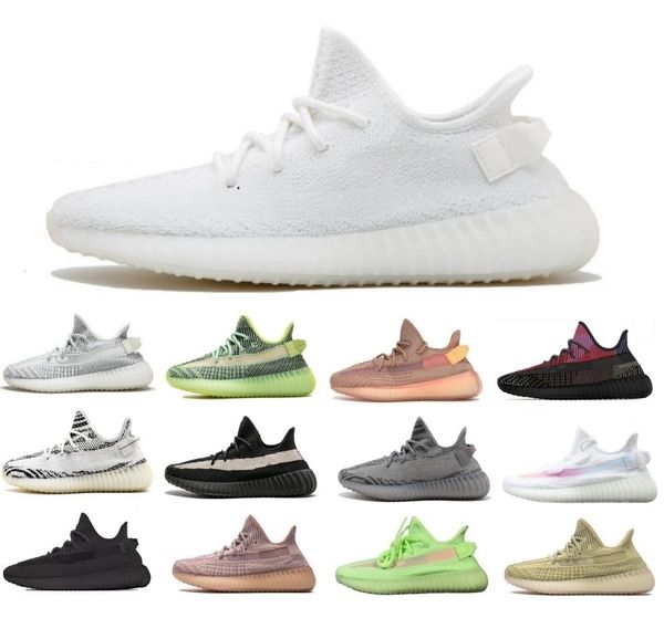 

kanye west 350g men designer running shoes 2020 yeezreel yecheil yeshaya black cream white clay static antila gid zebra sports sneakers