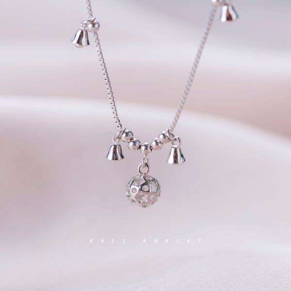 

cloud bei ball bell anklet womens old fashion sen department of natal nie xiaoqian with silver-armlets womens sexy, Red;blue