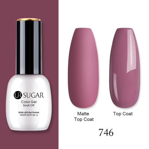 

ur sugar 15ml uv gel nail polish hybrid color nail manicure uv led gel semi permanent nails soak off lacquer base coat, Red;pink