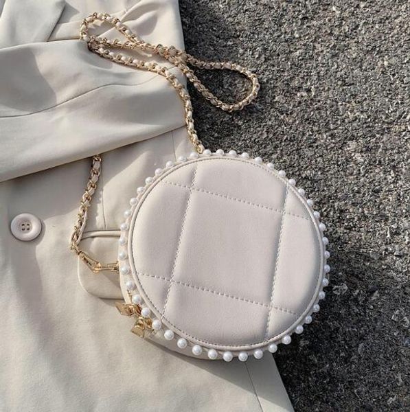 

diamond lattice round bag lady mini shoulder bags fashion style women crossbody summer bag