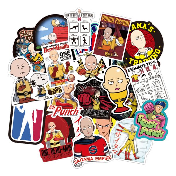 

70 pcs one punch man anime waterproof anime stickers graffiti for diy sticker on suitcase luggage lapbicycle skateboard car