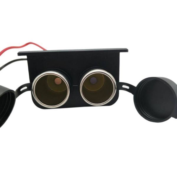 

2019 12v 2 way waterproof power car motorbike motorcycle boat cigarette lighter double socket adapter connectors