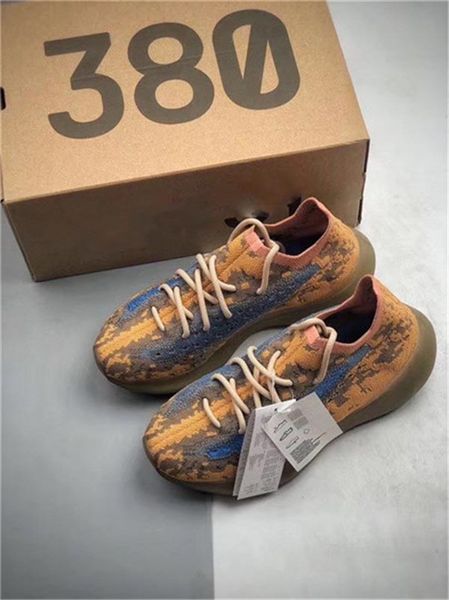 

new originals 380 blue oat 3m reflective alien mist kanye west men women running shoes outdoor sports sneakers with box