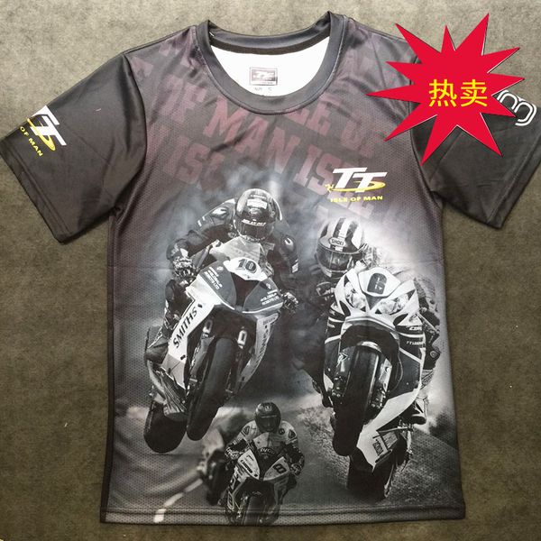 

summer man locomotive culture t-shirt motorcycle riding short-sleeved breathable racing roundabout off-road short t male
