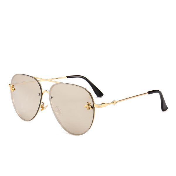 

wholesale-bee sunglasses retro metal frame sunglasses europe and the united states trend street sunglasses fashion accessories, White;black