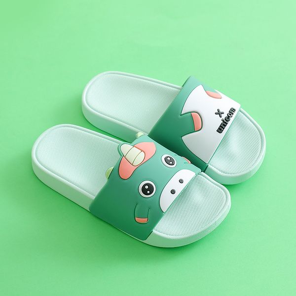 

summer unicorn children' slippers for boys girls slippers soft bottom non-slip beach kids parent-child home bathroom flip flops, Black;grey