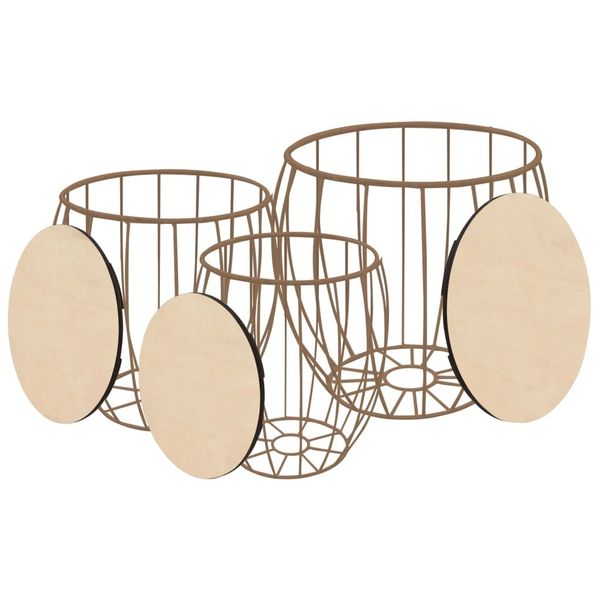 

coffee table set poplar plywood iron 3 pcs dining room furniture