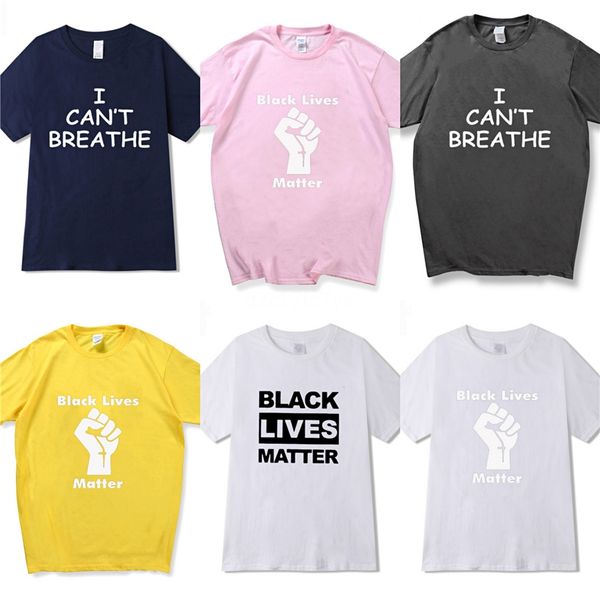 

я не могу дышать! 2020 новые люди tshirts дизайнер письмо печати футболка повседневный o шеи женщина лето с коротким рукавом street style #, White;black