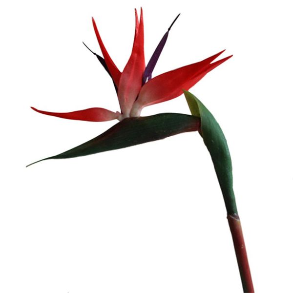 

artificial plastic bird of paradise bridal party wedding garden home decor, red&green