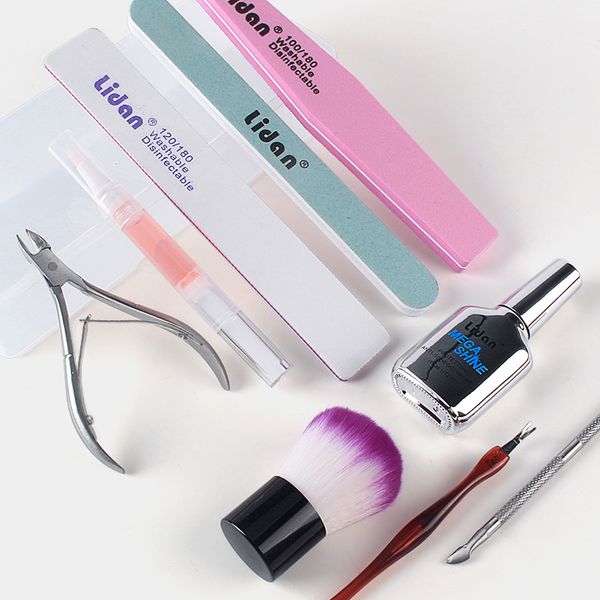 

nail art kits polish tool cuticle nipper pusher cutter clipper trimmer manicure dead skin remover buffer sand scissor clean brush box