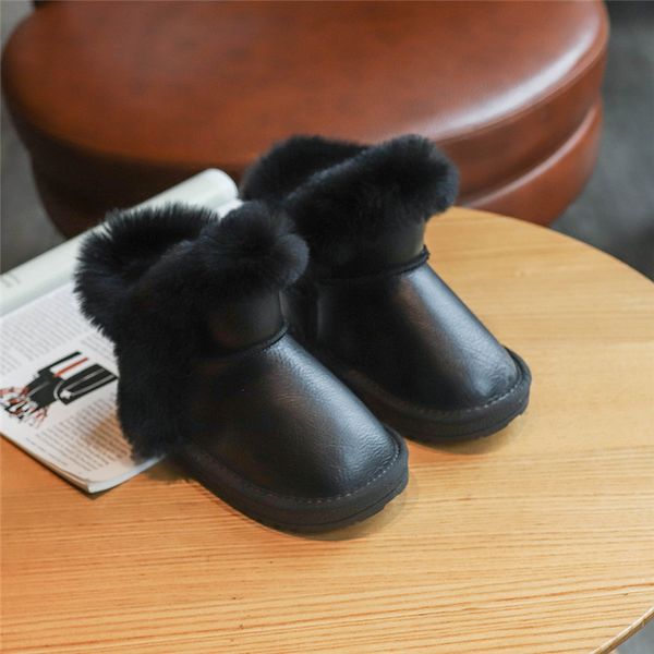 

короткие сапоги ребёнка сапоги теплый принцессы стиль снегоступы с голеностопным пинетки нескользящей plus velve в зимнем sz178, Black;grey