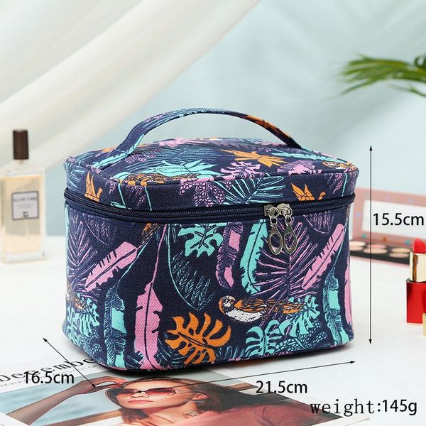 

2020 style fashionable and exquisite canvas storage bag creative ins printing makeup bag travel toiletry bag