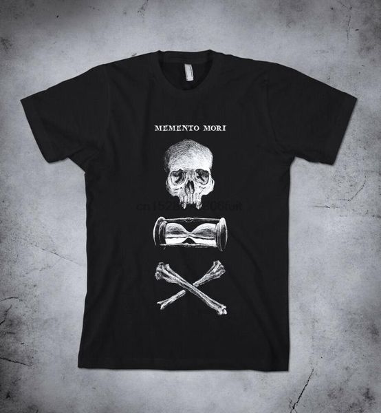 

memento mori - тенниска жизнь и смерть символизм оккультной одежды череп рубашки, White;black