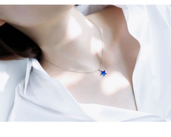 

mini пятиконечная звезда простой маленькая звезда короткое ожерелье ключицы цепи, Golden;silver