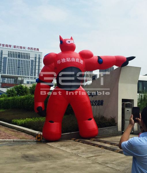 

5m red color inflatable warrior model giant inflatable combat robot figure outdoor advertising decoration battle droid balloon
