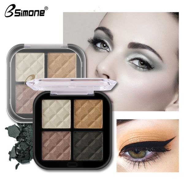 

makeup palette 4 color glitters diamond eyeshadow palette long-lasting easy to wear shimmer eye shadow pallete tslm1