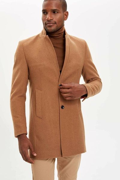 

defacto man winter khaki parka coat/fashion simple design men thick wadded jackets & male long parka coats-l4141az19wn, Black