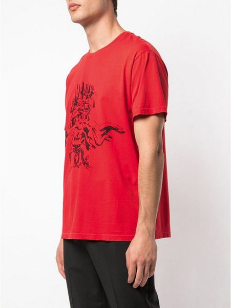 

19ss Luxury Europe France Paris Two Headed Snake Monster Tshirt Fashion Men Women High Quality T Shirt Casual Cotton Tee
