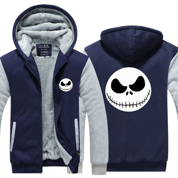 

halloween pumpkin head jack winter with thick-down zipper turtleneck and hoodie man hoodies