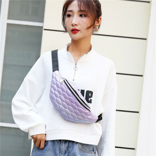 

women fanny pack shiny leather pouch chest belt waist bum bag phone travel purse hip bum bag women mini purse chest pouch