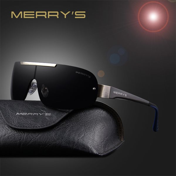 

merry's fashion classic polarized sunglasses men brand designer hd goggle men's integrated eyewear sun glasses uv400 s'8616 c, White;black